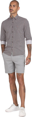 FLYING MACHINE Men Printed Casual Black Shirt