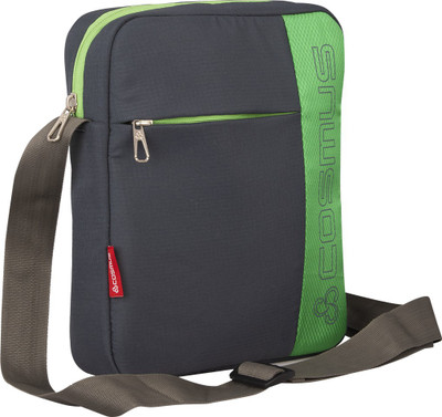 Cosmus Grey Sling Bag Entizo 10 inches iPad/Tablet Shoulder Side Sling Bag for Men Grey P.Green
