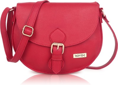 Rovok Red Sling Bag Sling Bag for women College bag for Girls Trendy party wear Satchel for ladies