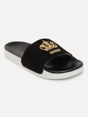 FREECO Men Slides(Black , 5)