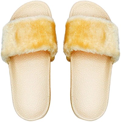 FREECO Women Slides(Beige , 7)