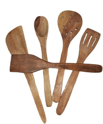 MY STORE Non- Sticky Wooden Spatula(Pack of 5)