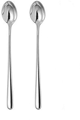 caridge Long Handle Iced Tea Spoon, Coffee Spoon, Ice Cream Spoon Stainless Steel Salad Spoon Set(Pack of 2)