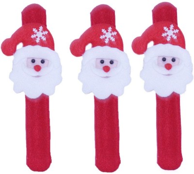 Tickles Christmas Santa Claus Hand Bracelet Band (Set Of 3)  - 21 cm(Red)