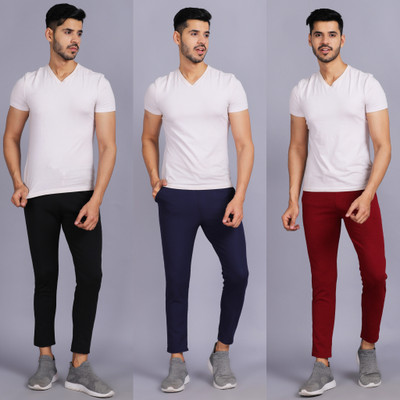 DCR Solid Men Multicolor Track Pants