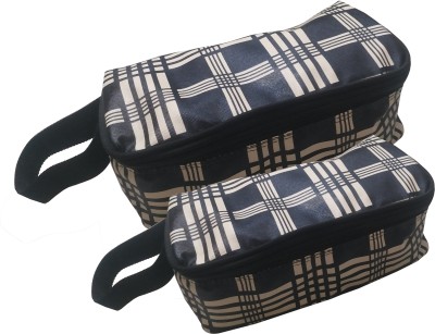 Pentbuns Women Black Check Pouch (Pack of 2) Pouch(Pack of 2)