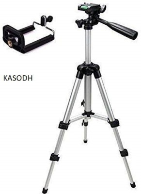KASODH Mobile Holder Tripod 3110 Mobile Stand with Selfie Remote Tripod(Black, Supports Up to 10 g)