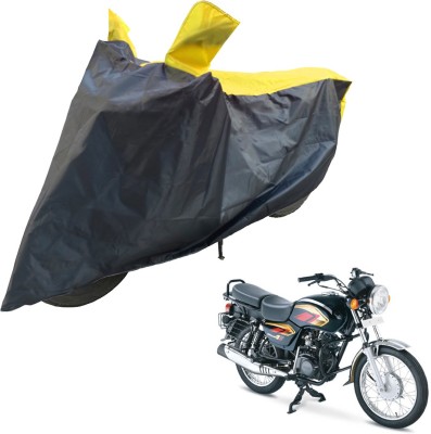 RiderShine Two Wheeler Cover for TVS(Max 4R, Black, Yellow)