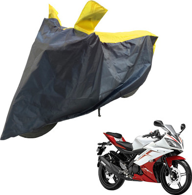 RiderShine Two Wheeler Cover for Yamaha(YZF R15 Ver 2.0, Black, Yellow)