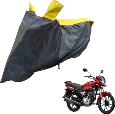 RiderShine Two Wheeler Cover for Yamaha(Saluto RX, Black, Yellow)