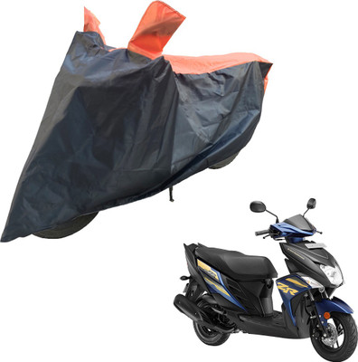 RiderShine Two Wheeler Cover for Yamaha(Cygnus Ray ZR, Black, Orange)