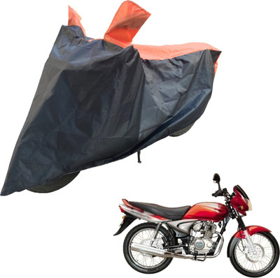 RiderShine Two Wheeler Cover for Bajaj(Wind 125, Black, Orange)