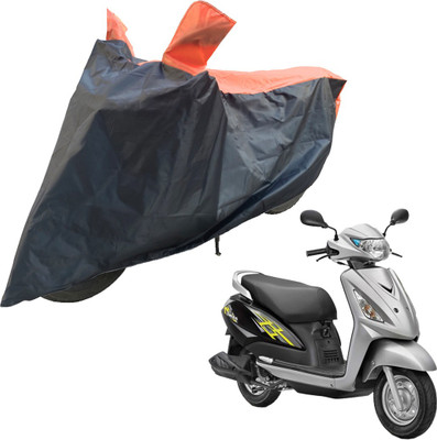RiderShine Two Wheeler Cover for Suzuki(Swish 125, Black, Orange)