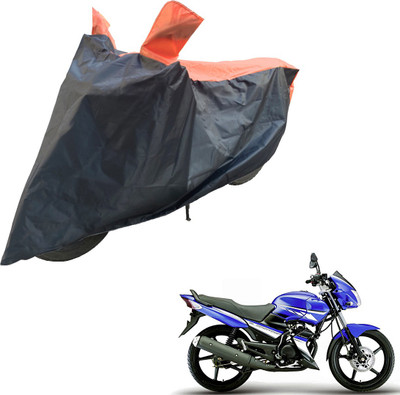 RiderShine Two Wheeler Cover for Yamaha(Gladiator RS, Black, Orange)