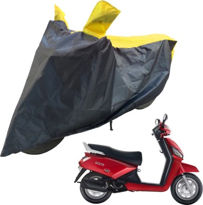 RiderShine Two Wheeler Cover for Mahindra(Gusto, Black, Yellow)