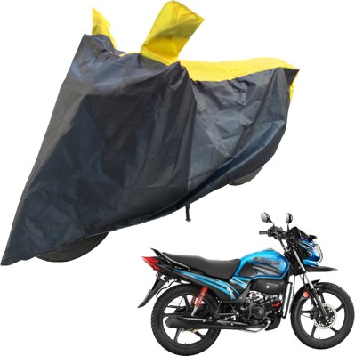 RiderShine Two Wheeler Cover for Hero(Passion Pro TR, Black, Yellow)