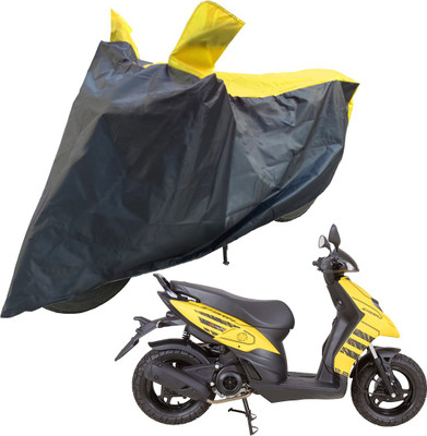 RiderShine Two Wheeler Cover for Aprilia(Storm 125, Black, Yellow)