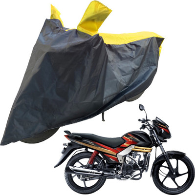RiderShine Two Wheeler Cover for Mahindra(Centuro Rockstar, Black, Yellow)