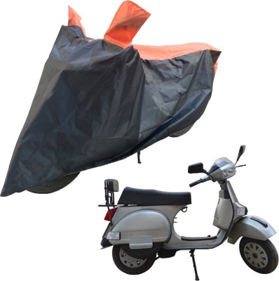 RiderShine Two Wheeler Cover for LML(Select, Black, Orange)