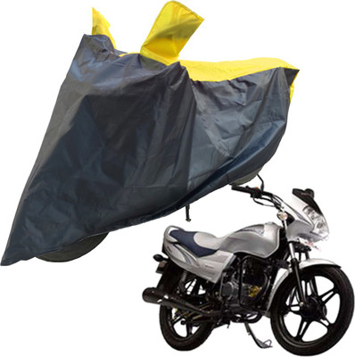 RiderShine Two Wheeler Cover for LML(Freedom Prima, Black, Yellow)