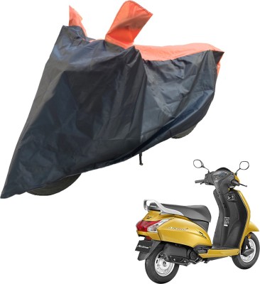 RiderShine Two Wheeler Cover for Honda(Activa 5G, Black, Orange)