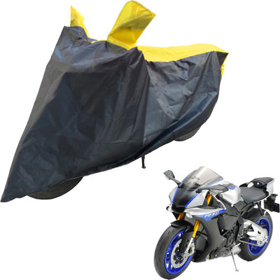 RiderShine Two Wheeler Cover for Yamaha(YZF R1M, Black, Yellow)