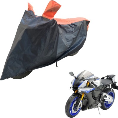 RiderShine Two Wheeler Cover for Yamaha(YZF R1M, Black, Orange)