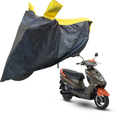 RiderShine Two Wheeler Cover for Okinawa(Ridge Plus, Black, Yellow)