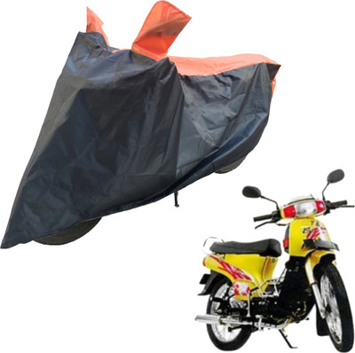 RiderShine Two Wheeler Cover for Kinetic(K4, Black, Orange)