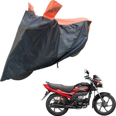 RiderShine Two Wheeler Cover for Hero(Passion Pro i3S, Black, Orange)
