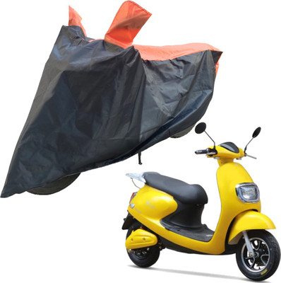 RiderShine Two Wheeler Cover for Techo Electra(Emerge, Black, Orange)