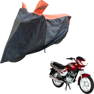 RiderShine Two Wheeler Cover for TVS(Victor GLX, Black, Orange)