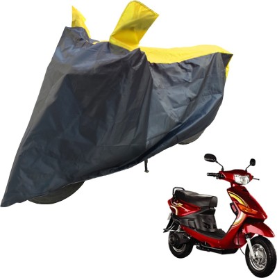 RiderShine Two Wheeler Cover for Indus(Yo Spark, Black, Yellow)