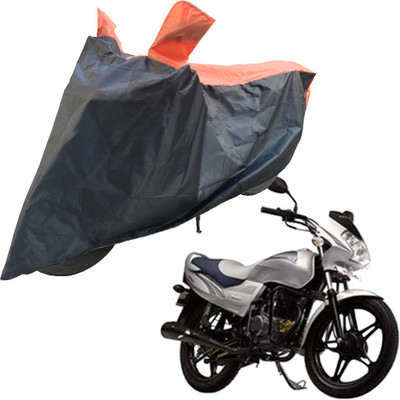 RiderShine Two Wheeler Cover for LML(Freedom Prima, Black, Orange)