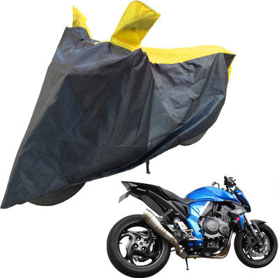 RiderShine Two Wheeler Cover for Honda(CB 1000R, Black, Yellow)