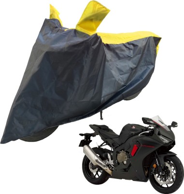 RiderShine Two Wheeler Cover for Honda(CBR1000RR Fireblade, Black, Yellow)