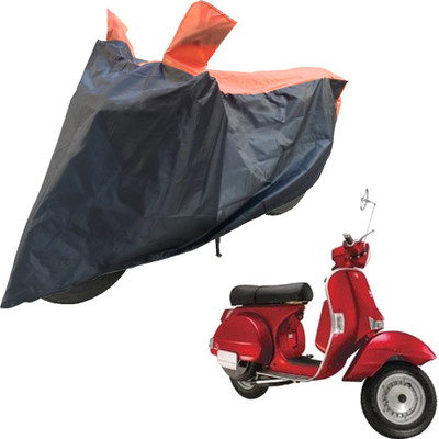 RiderShine Two Wheeler Cover for LML(Star Euro 150, Black, Orange)