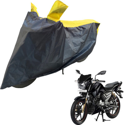 RiderShine Two Wheeler Cover for TVS(Apache RTR 180, Black, Yellow)