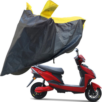 RiderShine Two Wheeler Cover for Techo Electra(Raptor, Black, Yellow)