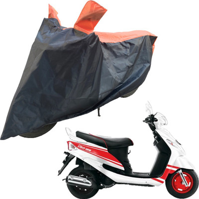 RiderShine Two Wheeler Cover for Mahindra(Rodeo UZO, Black, Orange)