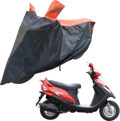 RiderShine Two Wheeler Cover for Mahindra(Flyte, Black, Orange)