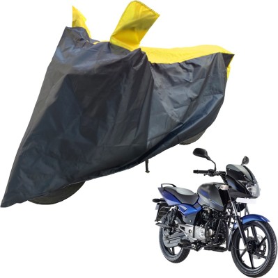 RiderShine Two Wheeler Cover for Bajaj(Pulsar 150, Black, Yellow)