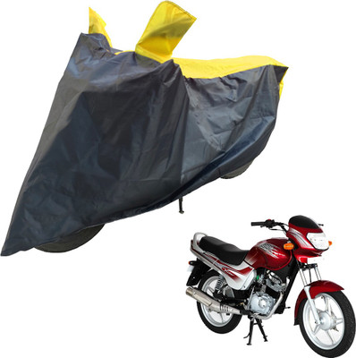RiderShine Two Wheeler Cover for TVS(Victor GLX, Black, Yellow)