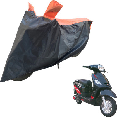 RiderShine Two Wheeler Cover for Hero(Electric NYX, Black, Orange)