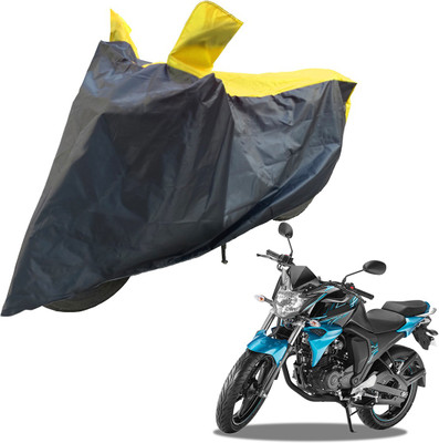 RiderShine Two Wheeler Cover for Yamaha(FZ-S FI, Black, Yellow)