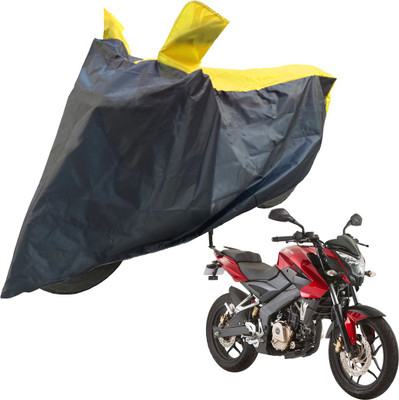 RiderShine Two Wheeler Cover for Bajaj(Pulsar 150, Black, Yellow)
