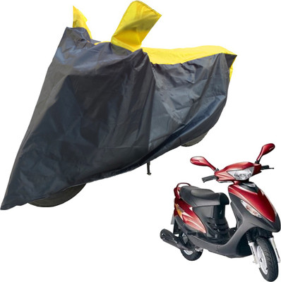 RiderShine Two Wheeler Cover for Kinetic(Nova, Black, Yellow)