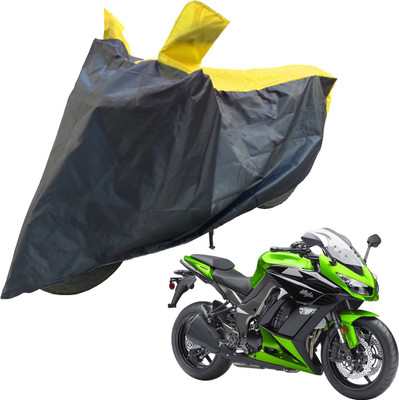 RiderShine Two Wheeler Cover for Kawasaki(Ninja 1000, Black, Yellow)
