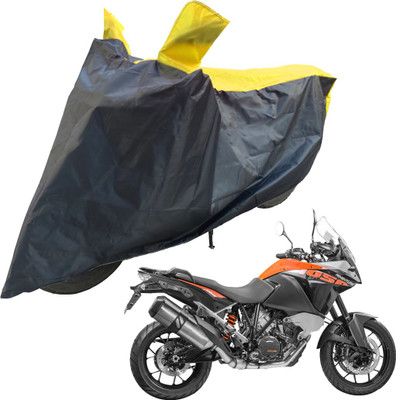 RiderShine Two Wheeler Cover for KTM(1050 Adventure, Black, Yellow)