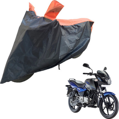 RiderShine Two Wheeler Cover for Bajaj(Pulsar 150, Black, Orange)